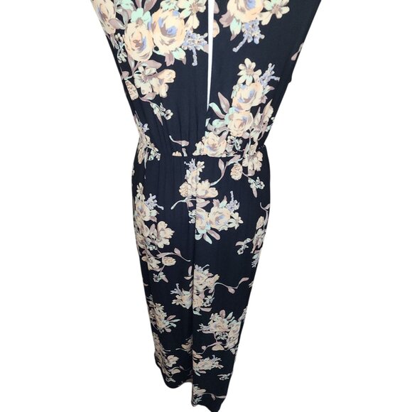ASTR Floral Wrap Vneck High Slit Asymmetrical Maxi Dress Size Medium - Picture 4 of 15